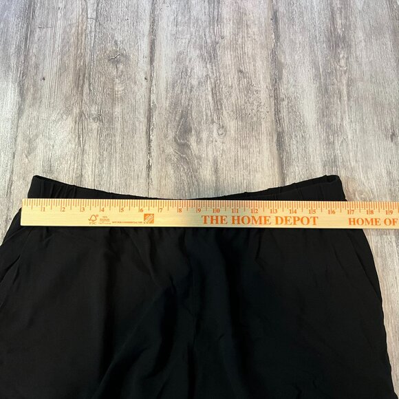 Eileen Fisher 100% Silk Black Pants, Tapered Pull-On Style, Size Large - Picture 6 of 8